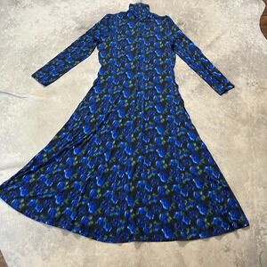 Kings Hil by Hunter Bell Dress Womens Size Large Bold Print High‎ Neck Stretch